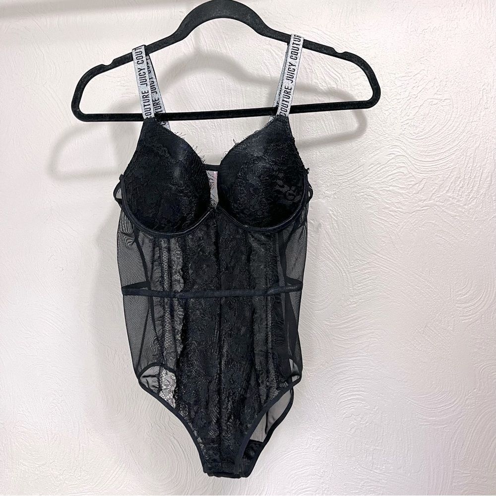Juicy Couture Push-up Lace and Mesh Bodysuit